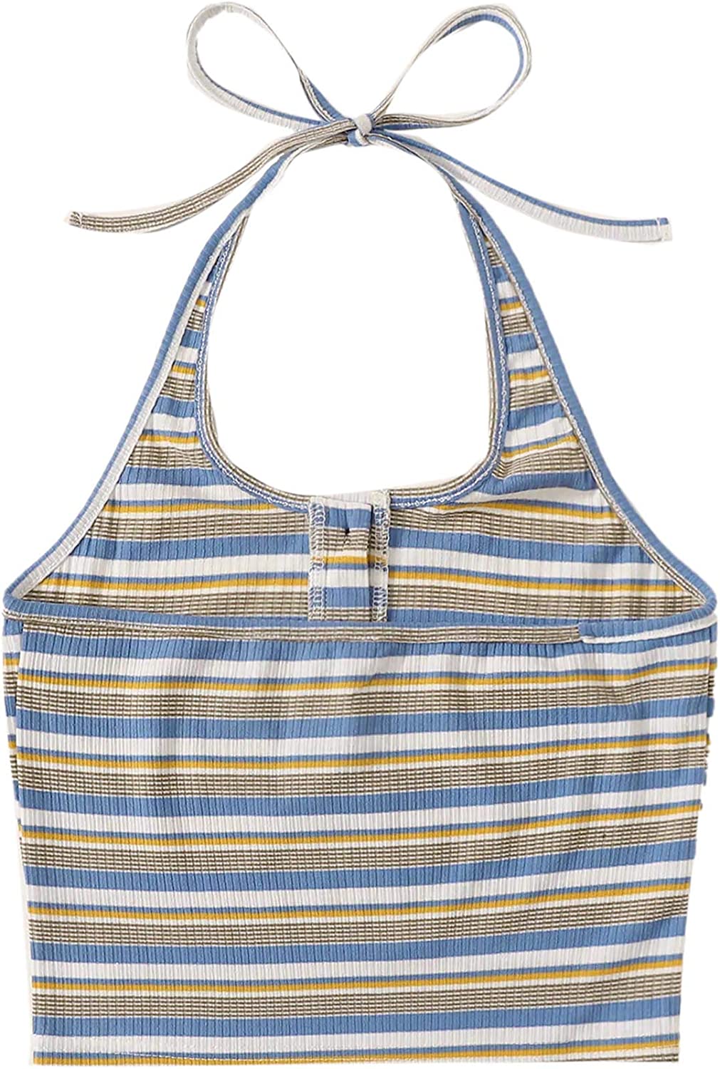 SweatyRocks Women's Casual Sleeveless Vest Halter Crop Top Cami Tank Tops - Image 2